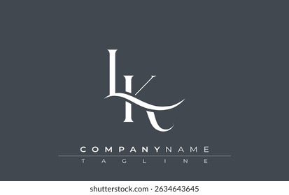 Initial LK Logo Design Vector. Elegant Monogram Logo Design with Decorative Elements and Typography