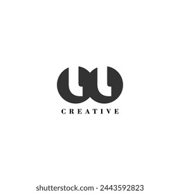 Initial LL company creative label trendy idea brand