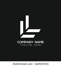 Letra inicial LL Plantilla vectorial de diseño de logotipo empresarial. Diseño del logotipo LK carta abstracta