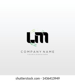 Initial LM abstract logo design vector.