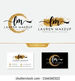 initial lm feminine logo collections template  vector