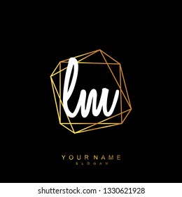 Initial LM handwriting logo vector
