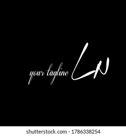 Initial LN handwriting logo template vector