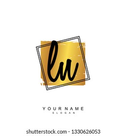 Initial LN handwriting logo vector