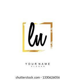 Initial LN handwriting logo vector