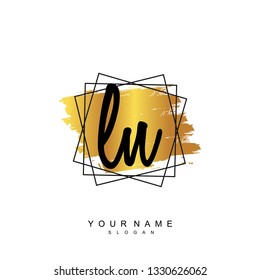 Initial LN handwriting logo vector
