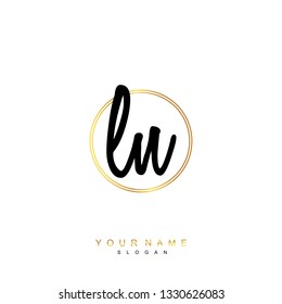Initial LN handwriting logo vector