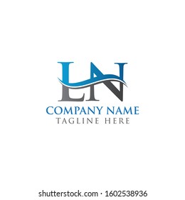 Initial LN letter Logo Design vector Template. Abstract Letter LN logo Design