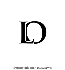 Initial lo alphabet logo design template vector