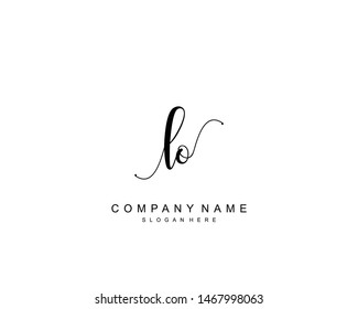 Initial LO beauty monogram and elegant logo design, handwriting logo of initial signature, wedding, fashion, floral and botanical with creative template.
