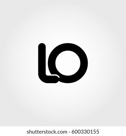 initial lo black business logo