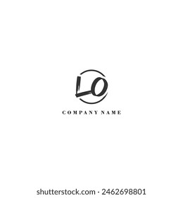 Initial LO brush logo company trend identity