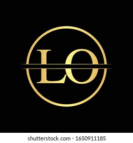 Initial LO letter Logo Design vector Template. Abstract Letter LO logo Design