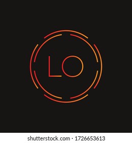 Initial LO letter Logo Design vector Template. Abstract Letter LO logo Design