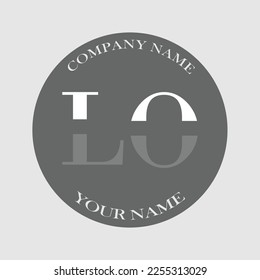 Initial LO letter logo typography elegant modern illustration monogram creative