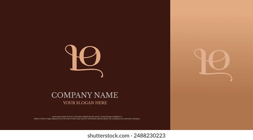 Initial LO Logo Design Vector 