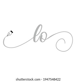 Initial LO logo handwriting business illustration fashion simple