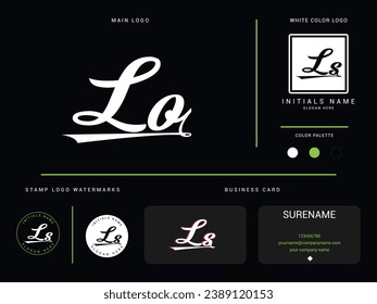 Initial Lo Logo Image, Creative Lo ol Logo Letter Vector Icon For Your Finance or Business