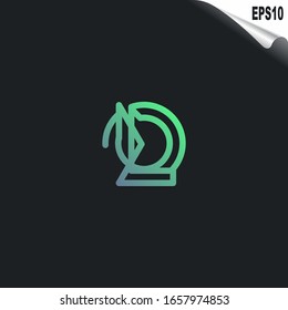 Initial LO Logo monogram design template. Simple elegant shape style modern logo.