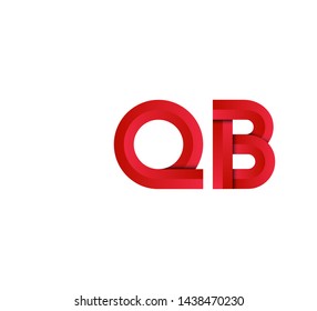 Initial logo 2 letters red vector QB