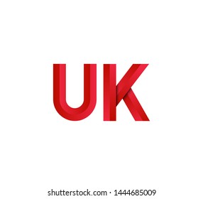 Initial logo 2 letters red vector UK