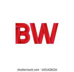 Initial logo 2 letters red vector BW