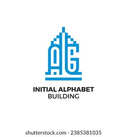 Initial logo AG luxury building