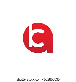 initial logo ak, ka, k inside a rounded letter negative space logo red 