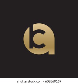 initial logo ak, ka, k inside a rounded letter negative space logo gold 