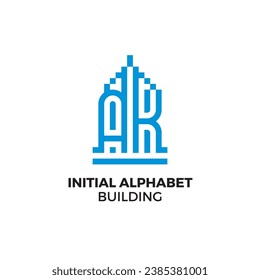 Initial logo AK luxury building