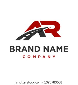 initial logo AR transportation your company