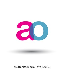 initial logo AW lowercase letter, blue and pink overlap transparent logo, modern and simple logo design.