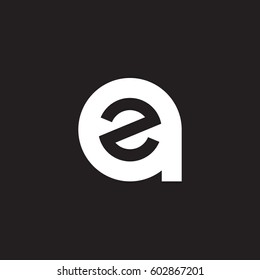 initial logo az, za, z inside a rounded letter negative space logo white black background