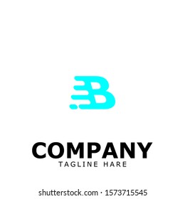 Initial logo B. with lines. for business or company