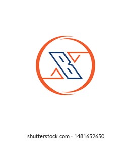 Initial logo B and X letters logo icon illustration