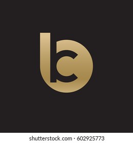 initial logo bk, kb, k inside b rounded letter negative space logo gold