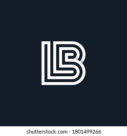 initial logo BL geometric line