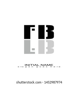 Initial logo black alphabet mirror FB