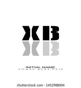 Initial logo black alphabet mirror XB