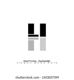 Initial logo black alphabet mirror LI