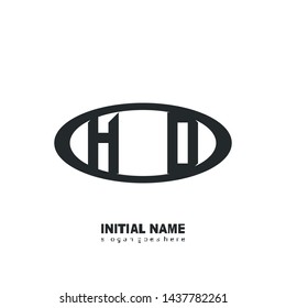 Initial logo black ellipse alphabet  HD