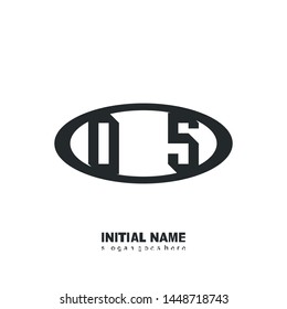 Initial logo black ellipse alphabet OS