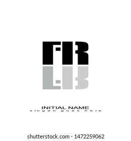 Initial logo black mirror alphabet FR