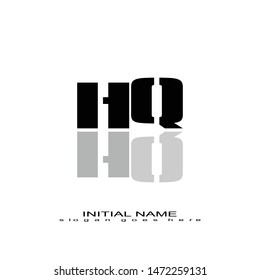 Initial logo black mirror alphabet HQ