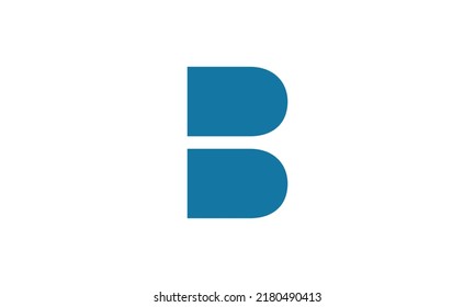initial logo bp or pb and B. p inside b rounded letter negative space logo