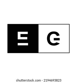 initial EG logo business letter finance signature