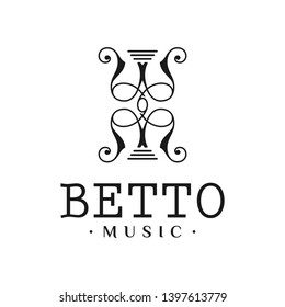 initial logo BW your company