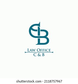 Initial logo C and B or B and C. Simple logo design for Law Office