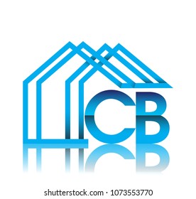 initial logo CB with house icon, business logo and property developer.