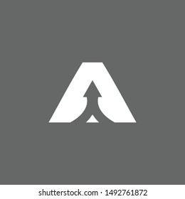 The A initial logo combined with arrow suitable for business and personal identity.